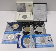 United Kingdom - Silver Bullion, A collection six One Ounce Silver £2 Britannia Coins in Royal