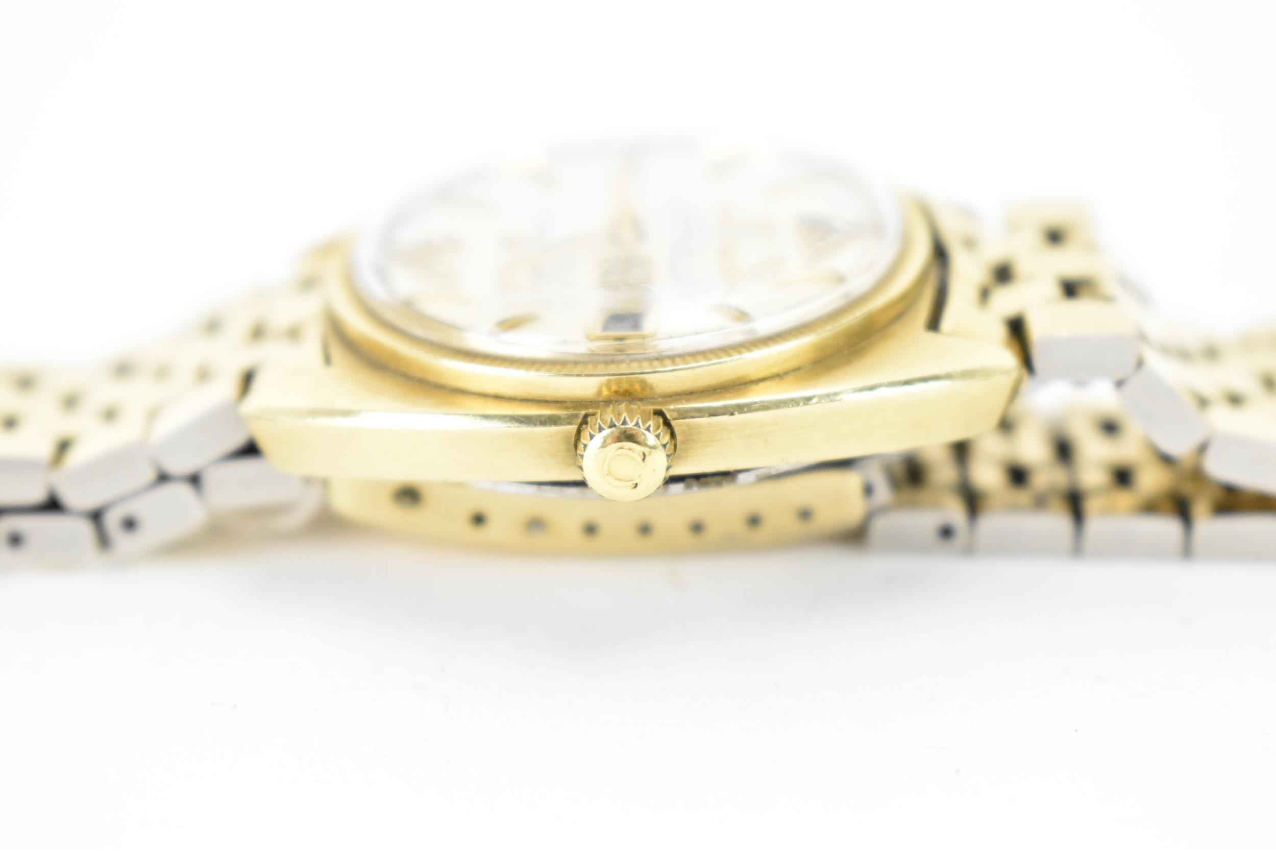 An Omega Constellation Chronometer, automatic, gents, gold plated wristwatch, having a silvered - Image 3 of 7