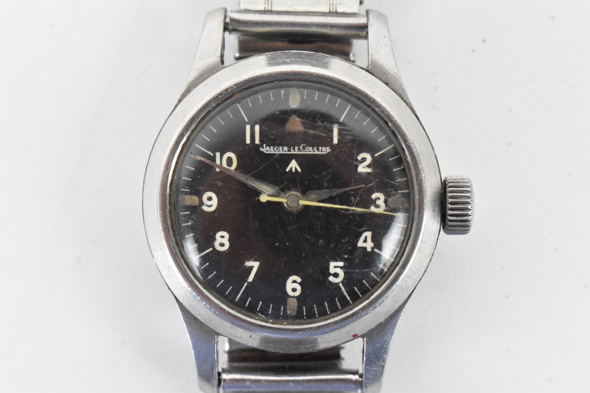 A Jaeger LeCoultre, MKII pilots military, manual wind, gents, stainless steel wristwatch, circa