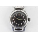 A Jaeger LeCoultre, MKII pilots military, manual wind, gents, stainless steel wristwatch, circa