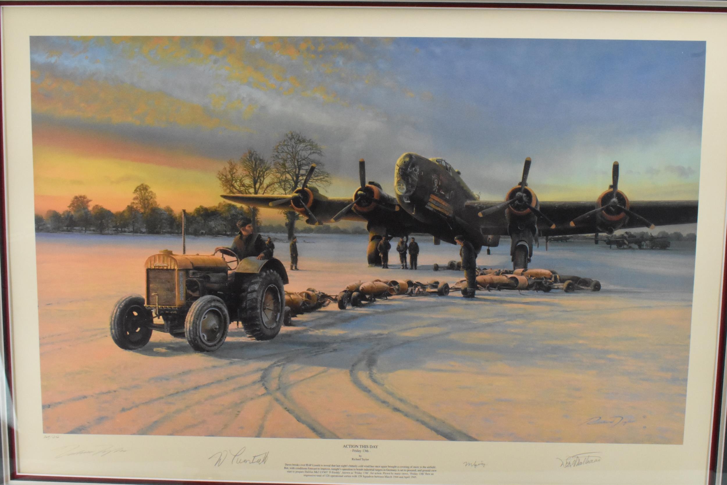 Richard Taylor - A signed limited edition print entitled 'Action This Day', numbered 269/350, - Image 2 of 5