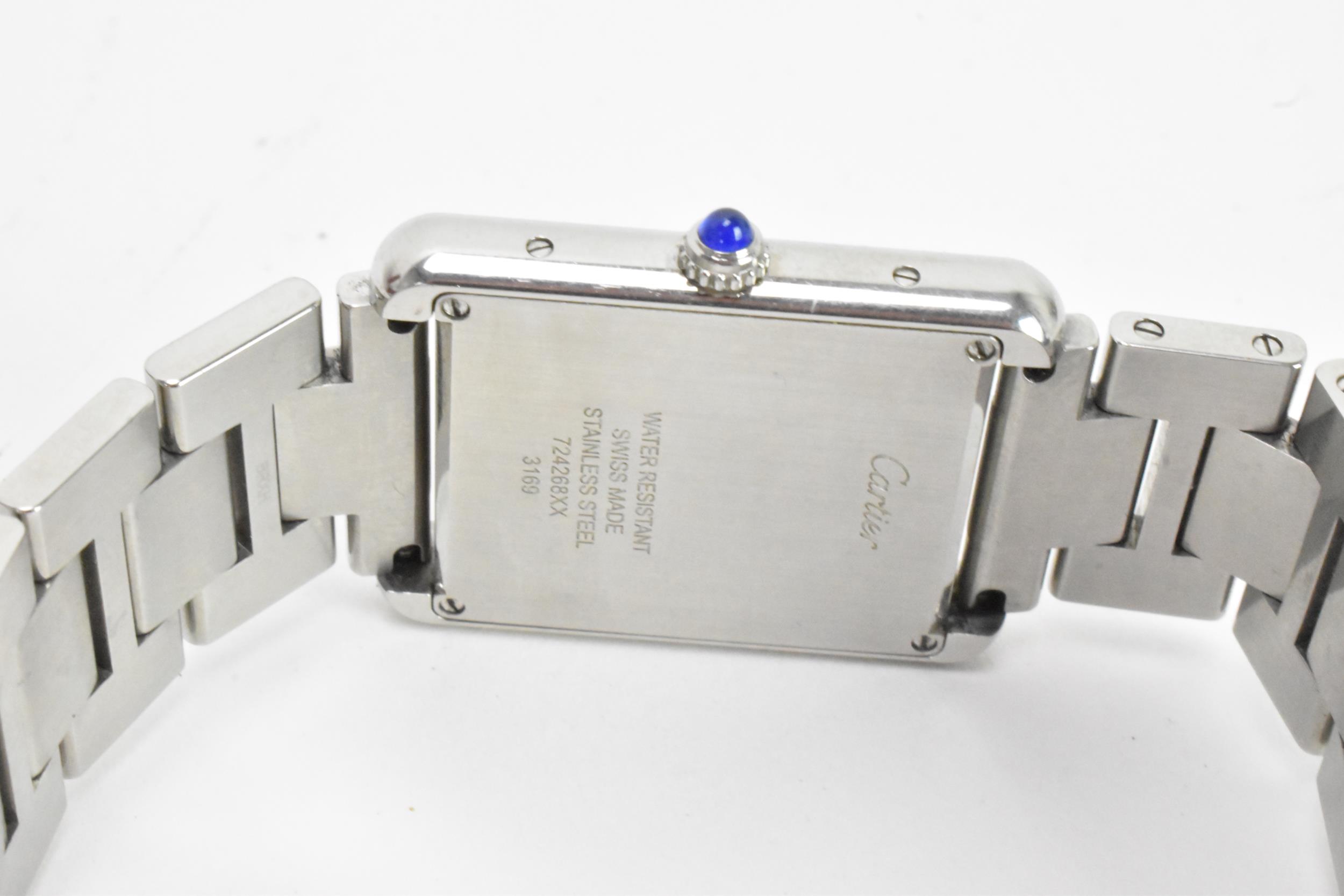 A Cartier Tank Solo, quartz, stainless steel wristwatch, having a silvered dial - Image 7 of 7