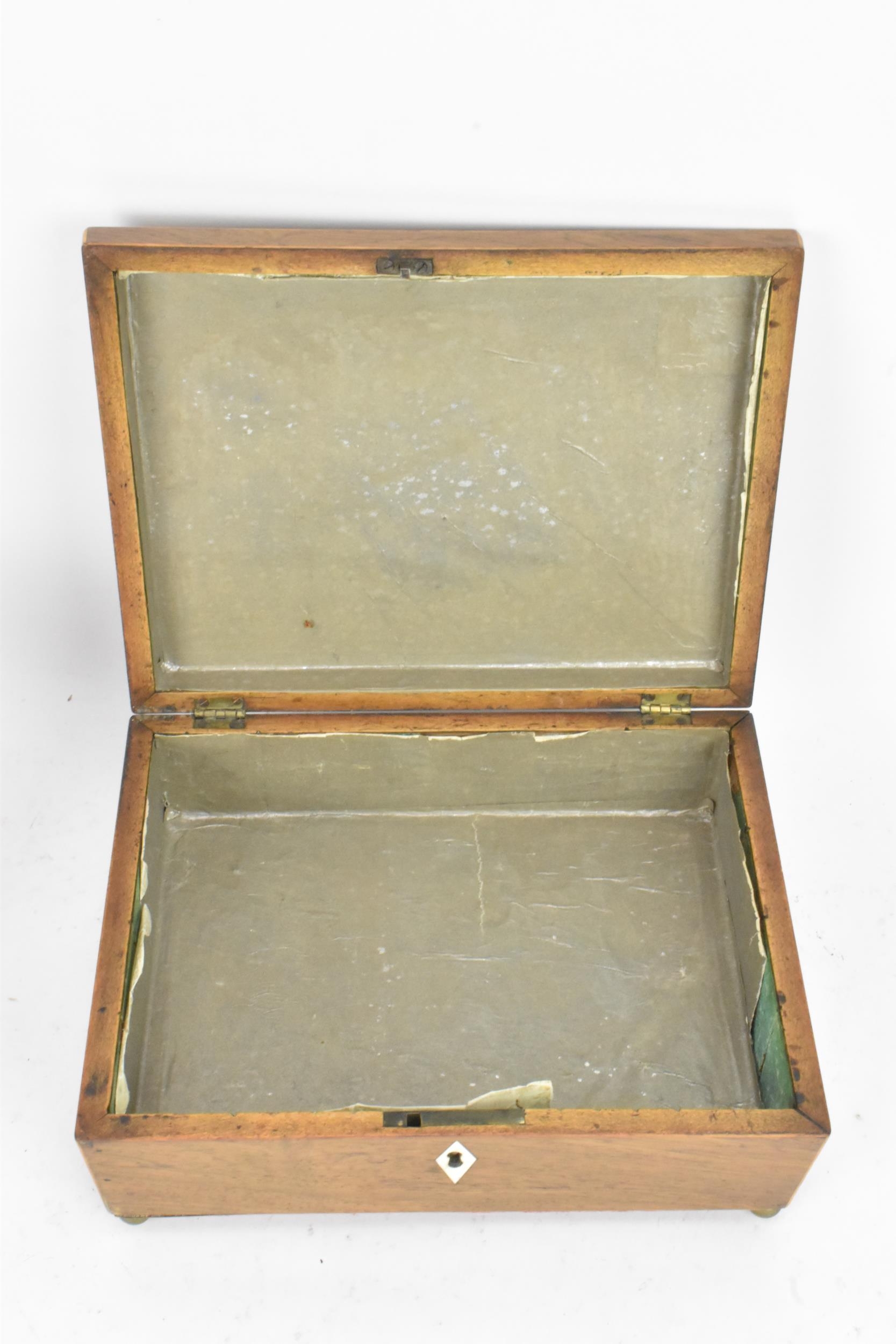 Two boxes to include a 19th century Tunbridge ware box, the hinged lid depicting Brighton Pavilion - Image 4 of 7