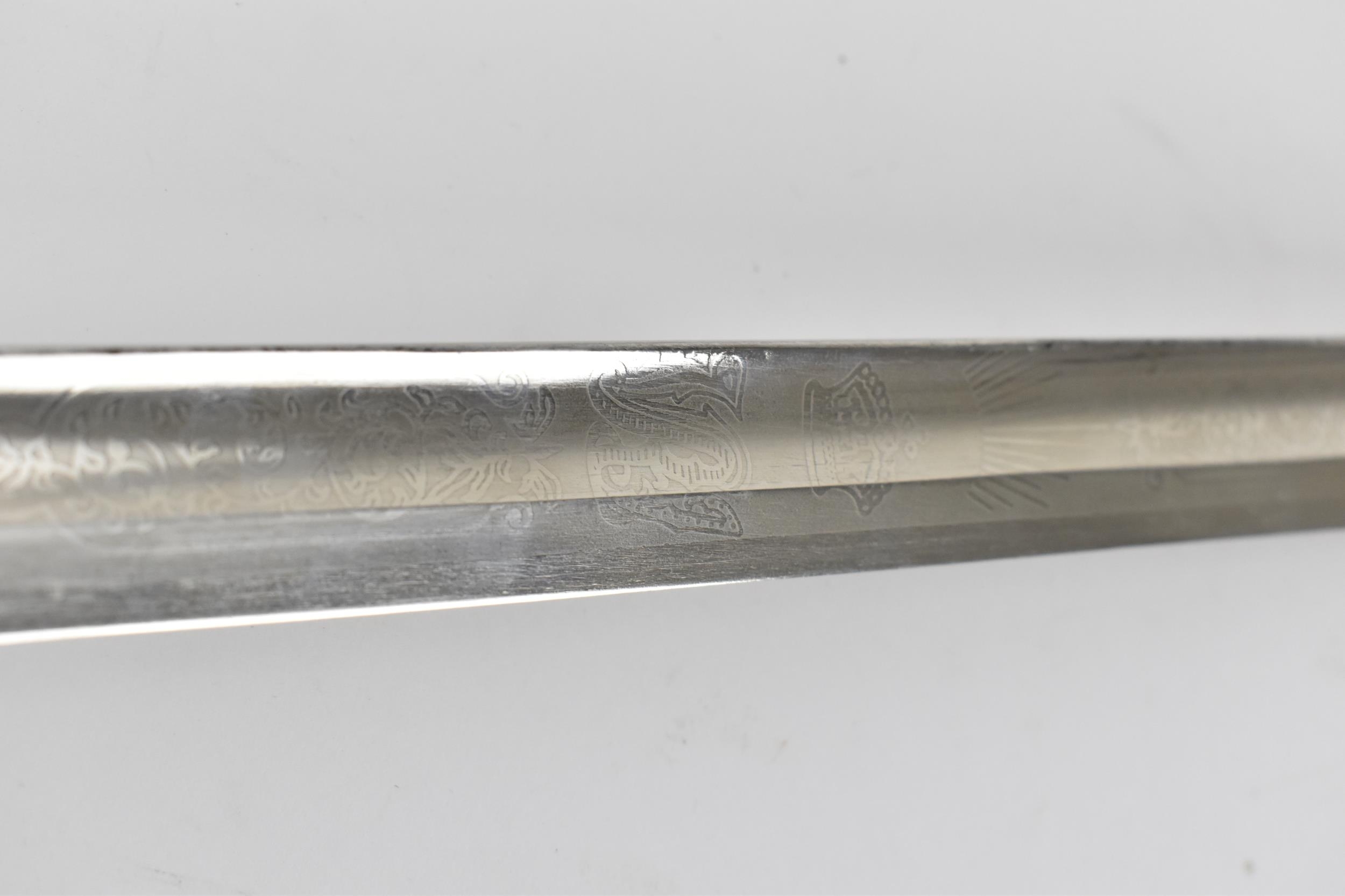 A 20th Century replica of a William IV 1822 pattern Infantry Officers Sword, the blade marked with - Image 4 of 15