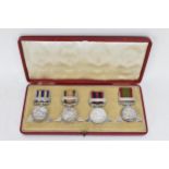 Four medals to include an Egypt and Sudan campaign medal, named to '1140 PTE J.BROWN 1/RL SUSS:R', a