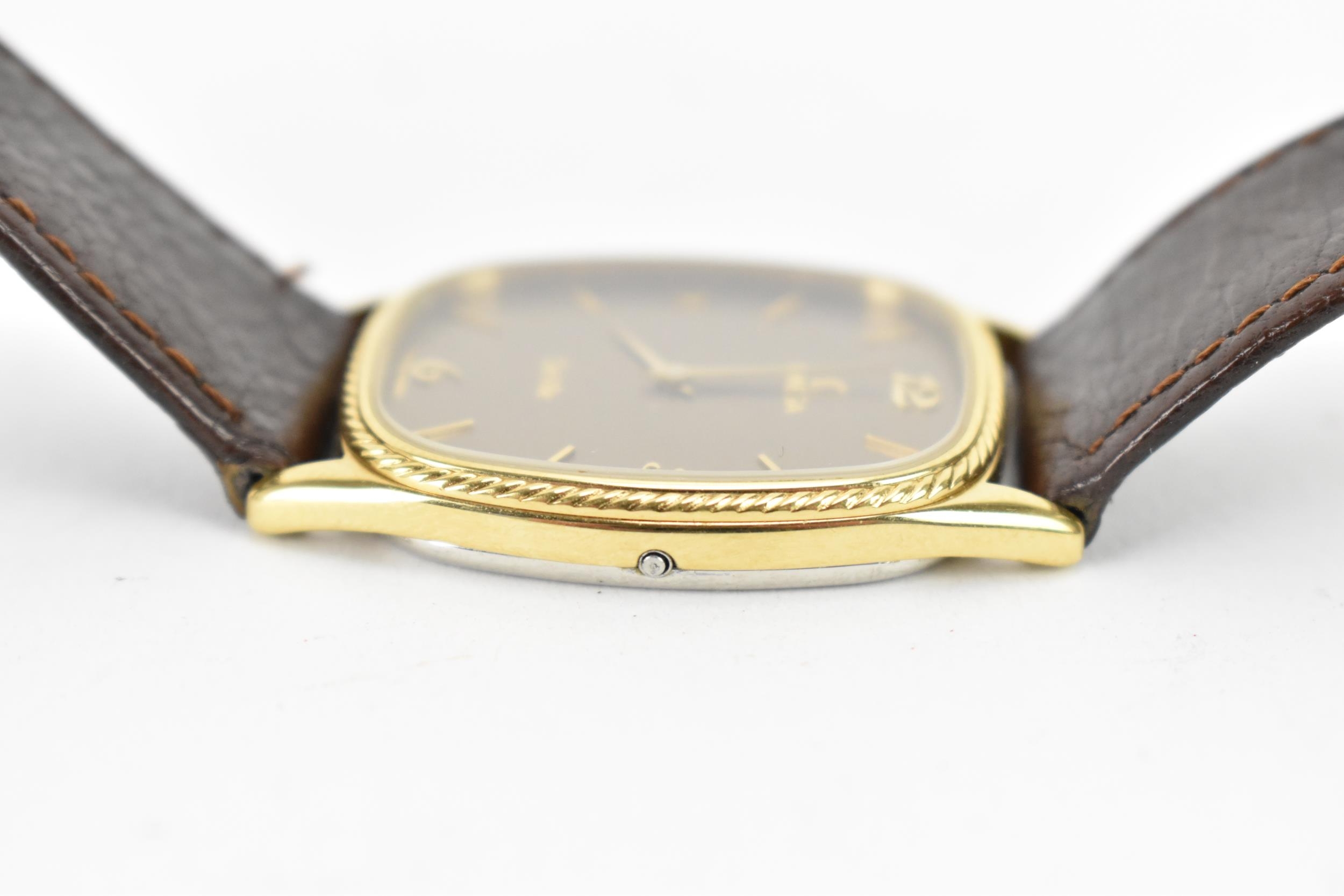 An Omega De Ville , quartz, gents, gold plated wristwatch, the dial having Arabic numerals and baton - Image 3 of 5