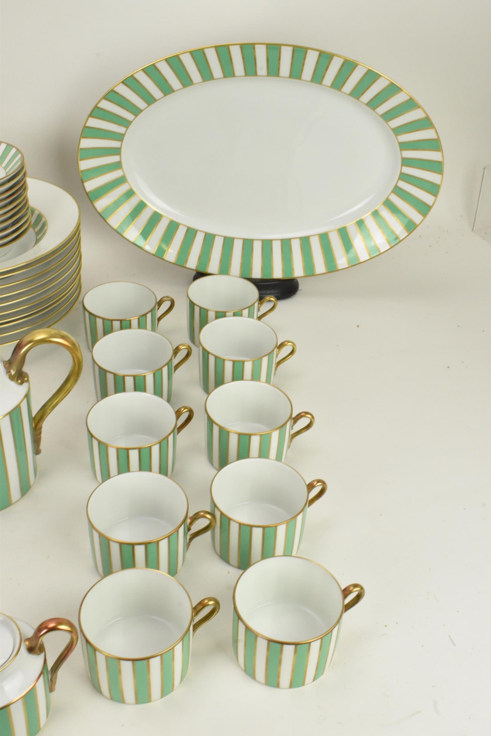 An Italian Richard Ginori porcelain part dinner, tea and coffee service decorated in gold and - Image 2 of 6