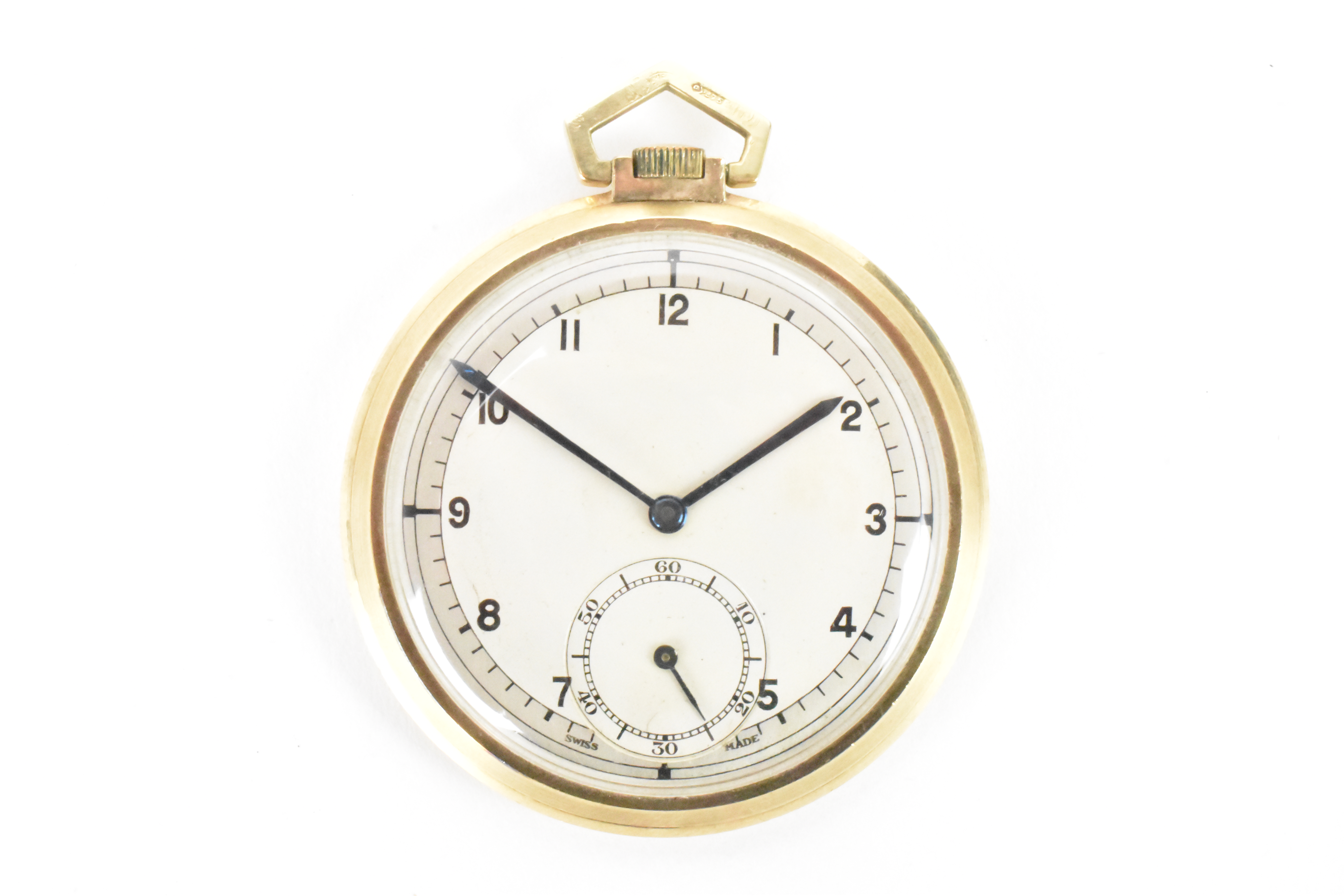 A Cortebert 1930s, 9ct gold, open faced pocket watch