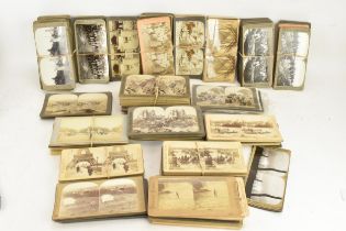 A large collection of photographic stereoscopic cards mainly by Underwood & Underwood,