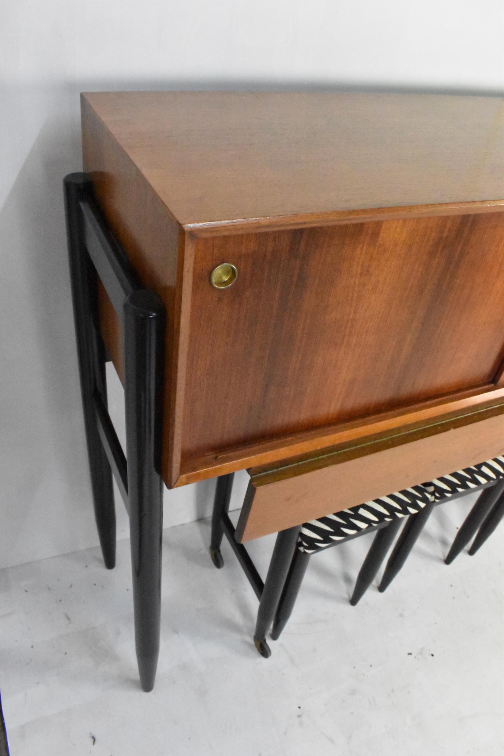 A 1960s White & Newton rare combo teak unit designed by Arthur Edwards, consisting of a sideboard - Image 3 of 11