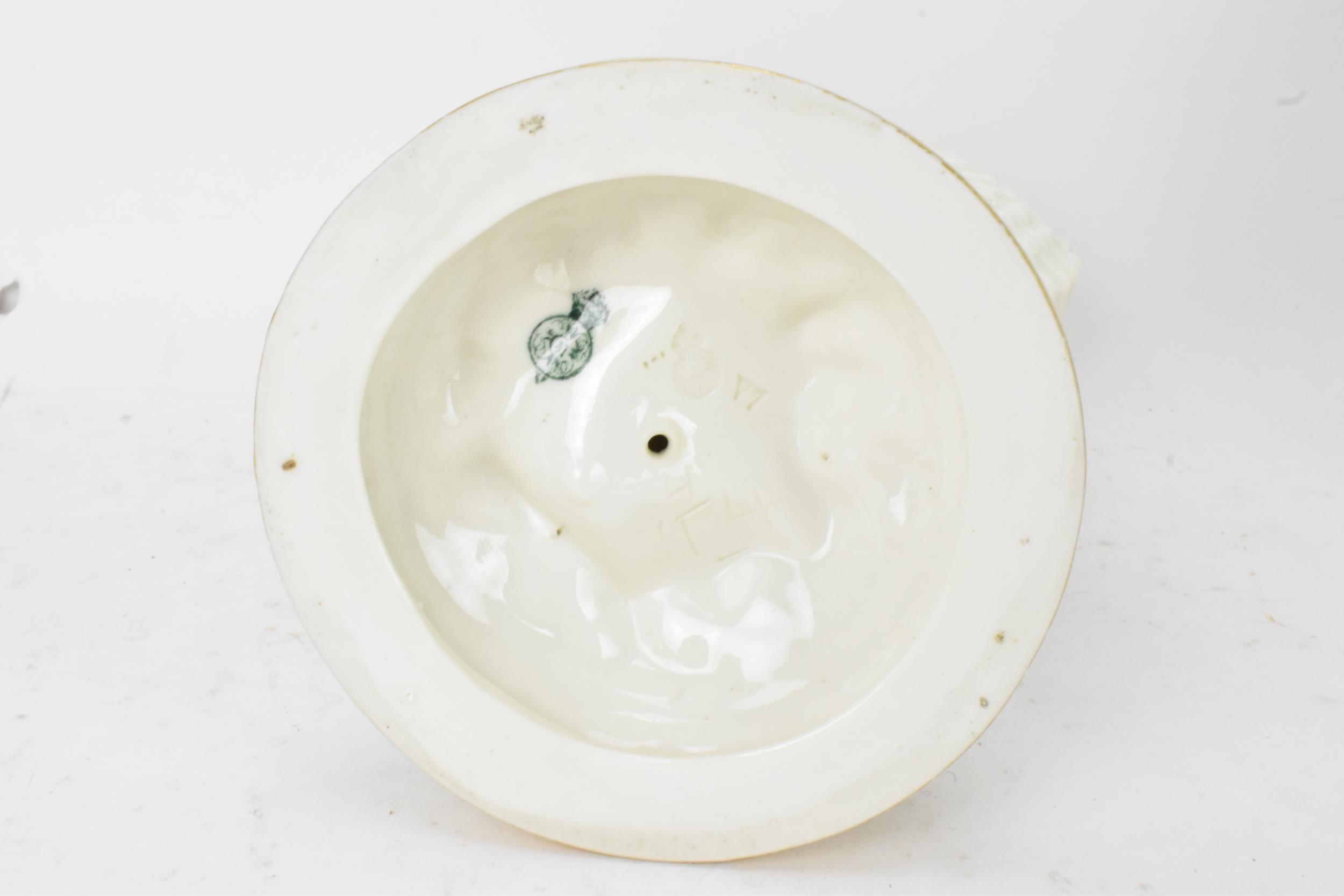 A late 19th century Royal Worcester porcelain spoon warmer, date mark for 1884, modeled in the - Image 5 of 5