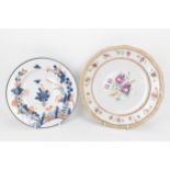 Two 18th century Chinese export plates to include a mid 18th century Imari plate decorated with