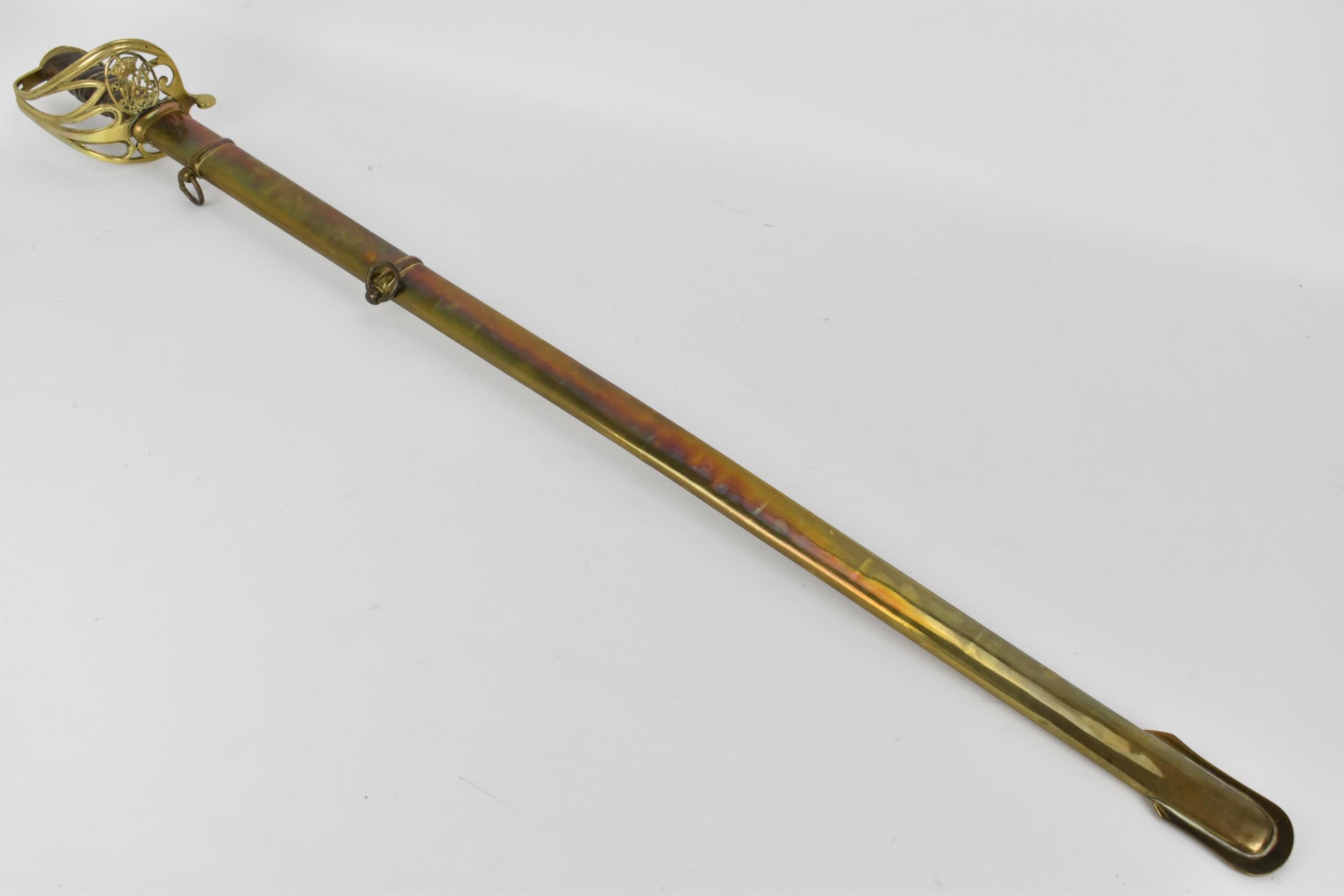 A 20th Century replica of a William IV 1822 pattern Infantry Officers Sword, the blade marked with - Image 2 of 15