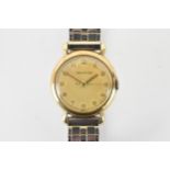 An Jaeger LeCoultre, manual wind, gents, 9ct gold wristwatch, circa 1940/50s, the dial having Arabic