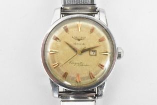 A Longines Conquest Calender, automatic, gents, stainless steel wristwatch