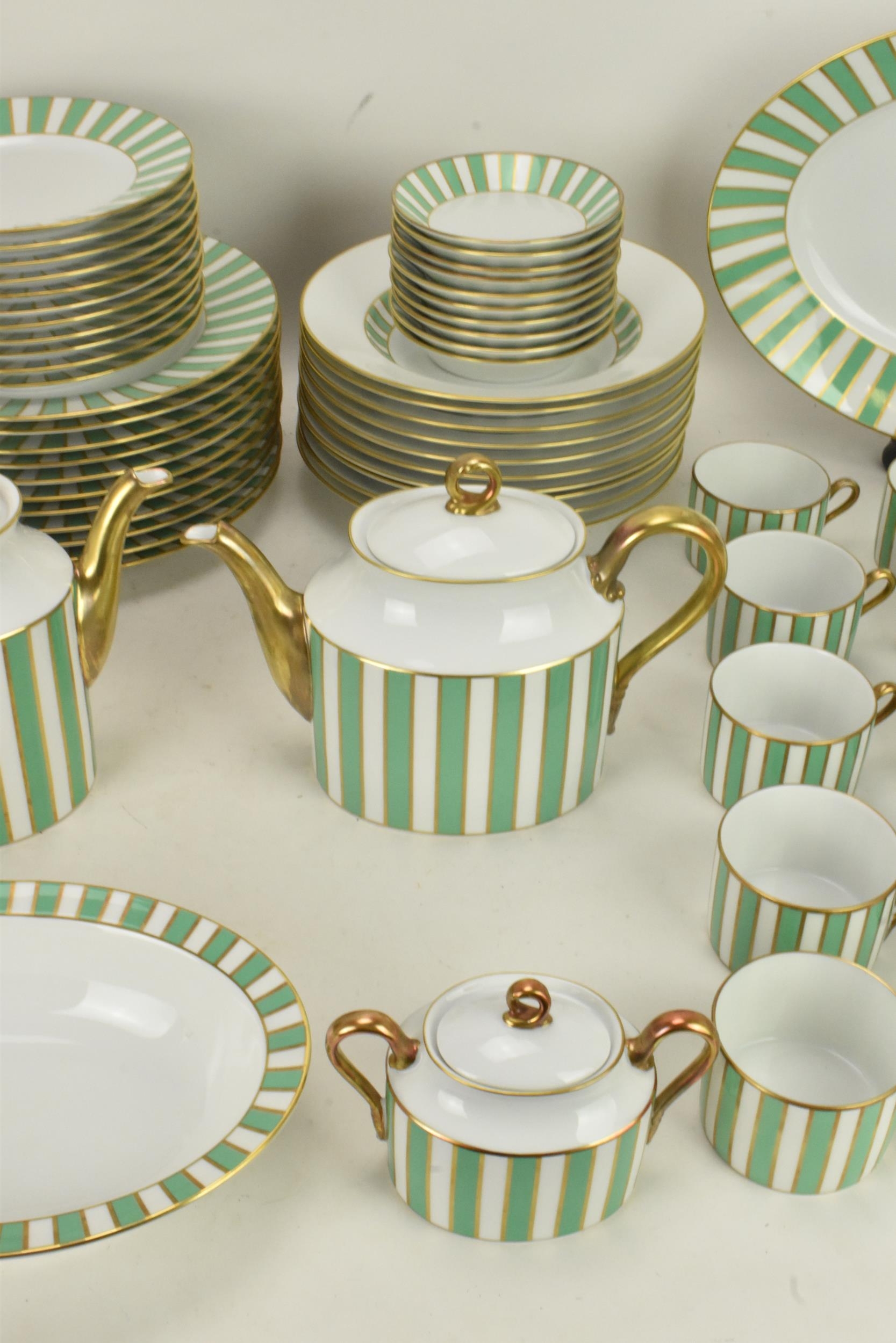 An Italian Richard Ginori porcelain part dinner, tea and coffee service decorated in gold and - Image 3 of 6