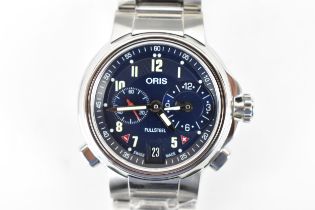 An Oris Holstein Full Steel, dual time, automatic, gents, stainless steel wristwatch, having a