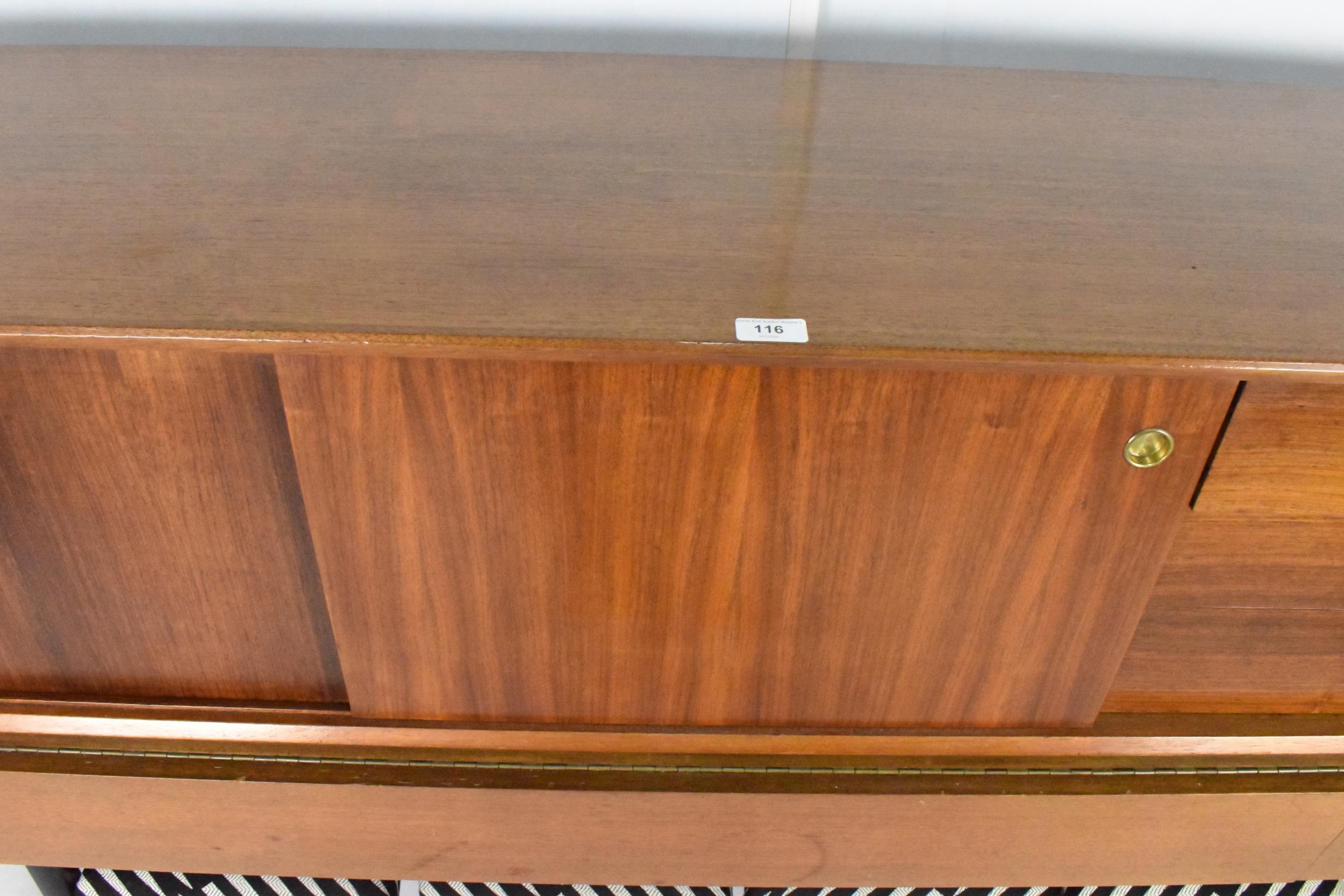 A 1960s White & Newton rare combo teak unit designed by Arthur Edwards, consisting of a sideboard - Image 6 of 11