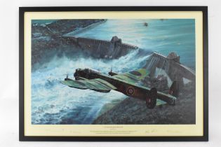 Anthony Saunders - A signed limited edition print entitled 'Low Pass Over The Mohne Dam', numbered