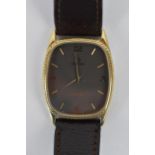 An Omega De Ville , quartz, gents, gold plated wristwatch, the dial having Arabic numerals and baton