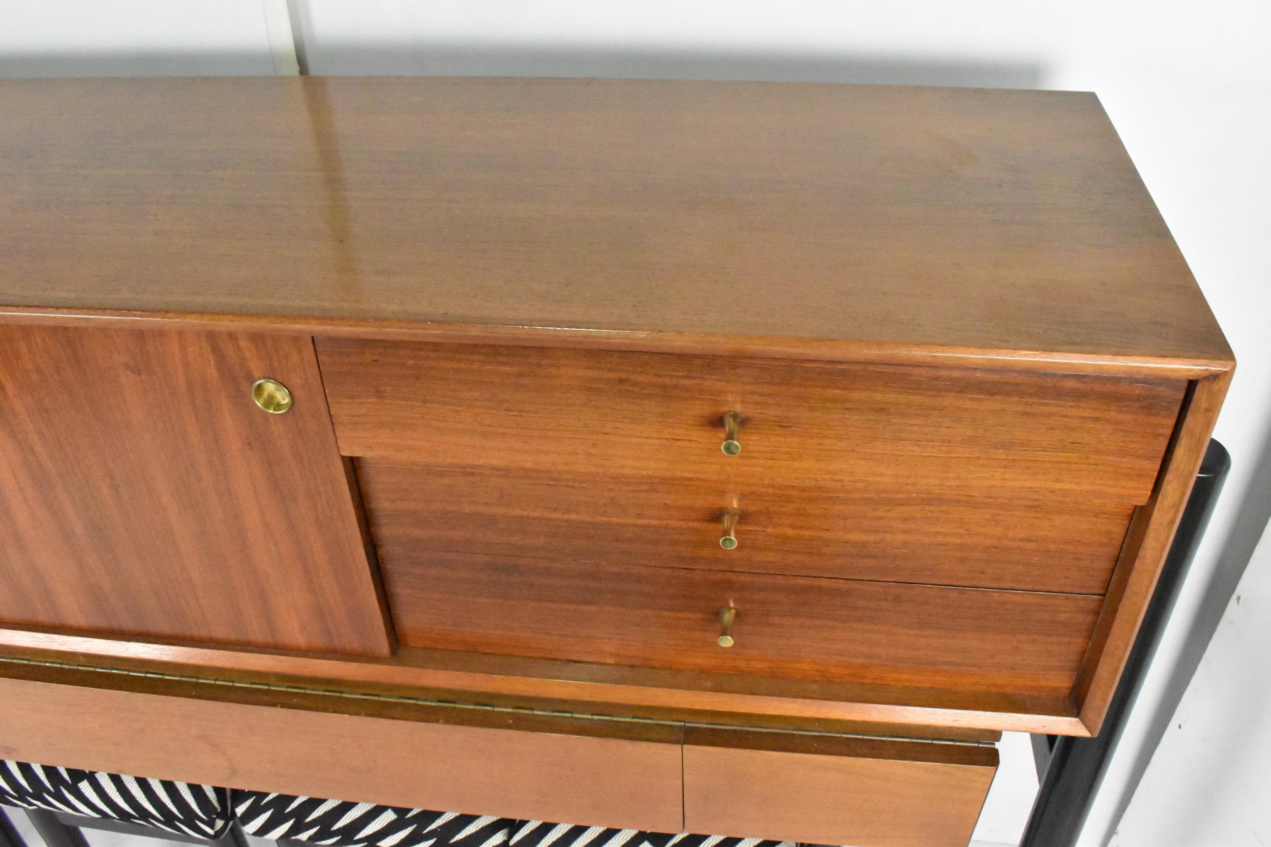 A 1960s White & Newton rare combo teak unit designed by Arthur Edwards, consisting of a sideboard - Image 5 of 11