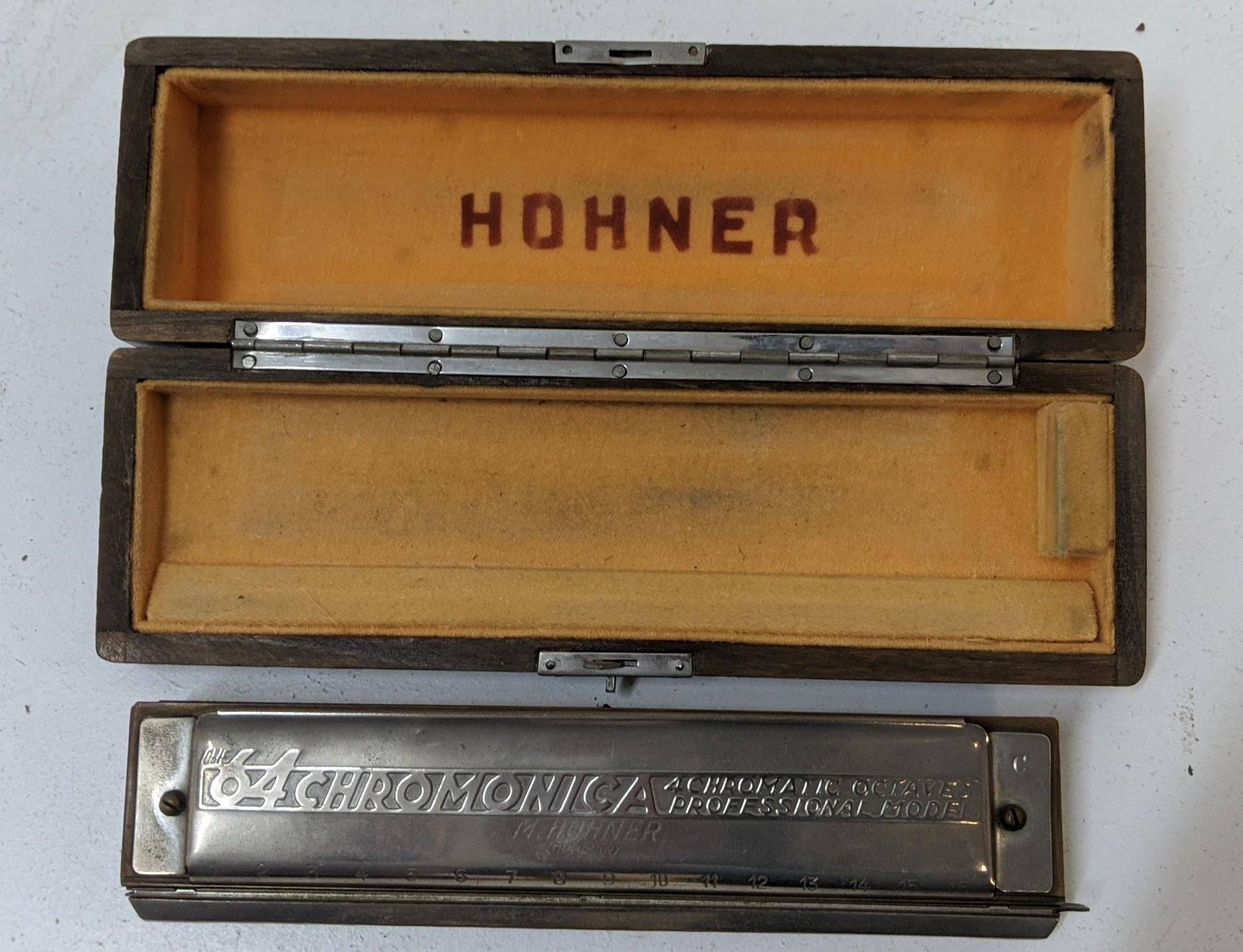 A Hohner harmonica 64 Chromonica Octaves professional model, cased Location: 7:2 - Image 2 of 3