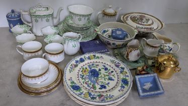 Mixed china to include Wedgwood Jasperware, Paragon Athena tea set and other items Location: