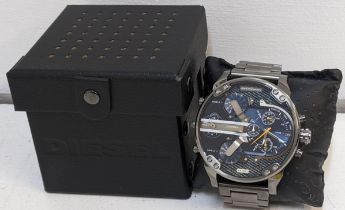 A Diesel Only The Brave gents quartz stainless steel large wristwatch with original box Location: