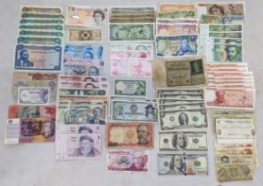 Banknotes of the World - to include USA 2006 and 2009 100 Dollars and 2 Dollars, Kenya, Egypt,