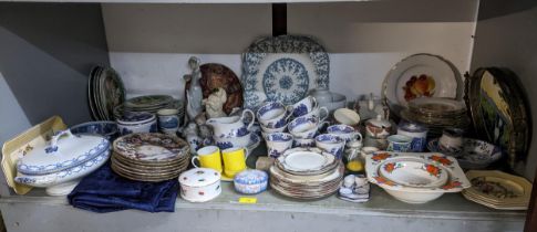 Mixed ceramic table vases and ornaments to include Crown Ducal orange tree, Copeland Spode/Italian