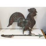 A copper weather vane A/F and a brass model of a bird A/F Location: