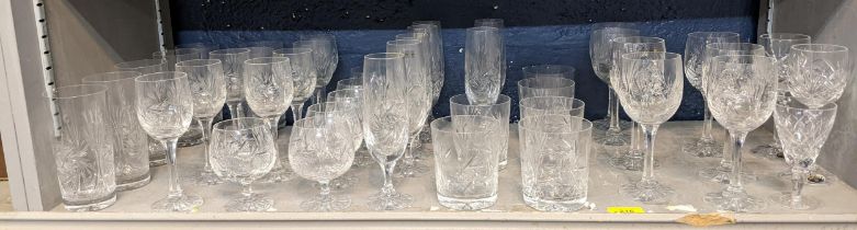 A suite of Zawiercie lead crystal, together with some Bohemian crystal Location: