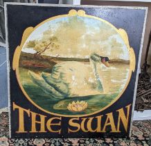 An enamel pub sign from The Swan, Amersham Location: