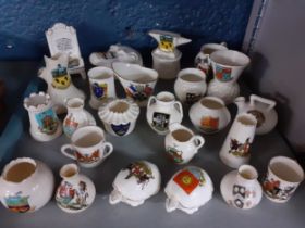 A quantity of crested China A/F to include Carlton, Tuscan and Swan examples. Location: 3:1