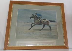 SL Crawford - Red Rum signed by the artist framed and glazed, 41x52cm Location: LWM