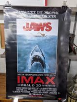 An original advertisement poster for the IMAX screening of Jaws in 2022 Location: