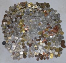 World Coins - a mixed collection to include, Mexico, Switzerland, USA, Barbados, UK, Spanish