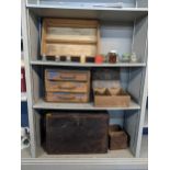 Engineer style chest containing some hand tools, vintage accessories and an Accles & Pollock