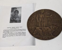 A First World War memorial plaque to George Black Watt Location: 7:2