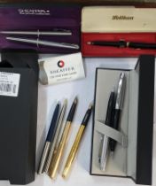 Pens to include a gold nib Parker and others Location: