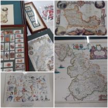 A 1946 Life magazine, mixed advertising prints, a reproduction map of Gloucestershire and other