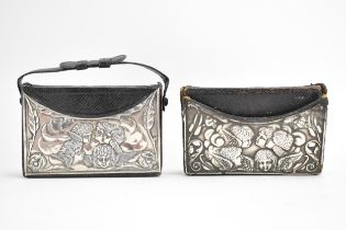 Two sets of late 19th/early 20th century Silver mounted and leather cased "Common Prayer" and "Hymns