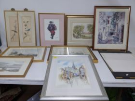 A selection of signed limited edition prints and watercolours to include Paul Stafford - The