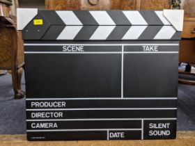 A large commercial clapperboard believed to have come from Elliot Kasner's office (Director of Where