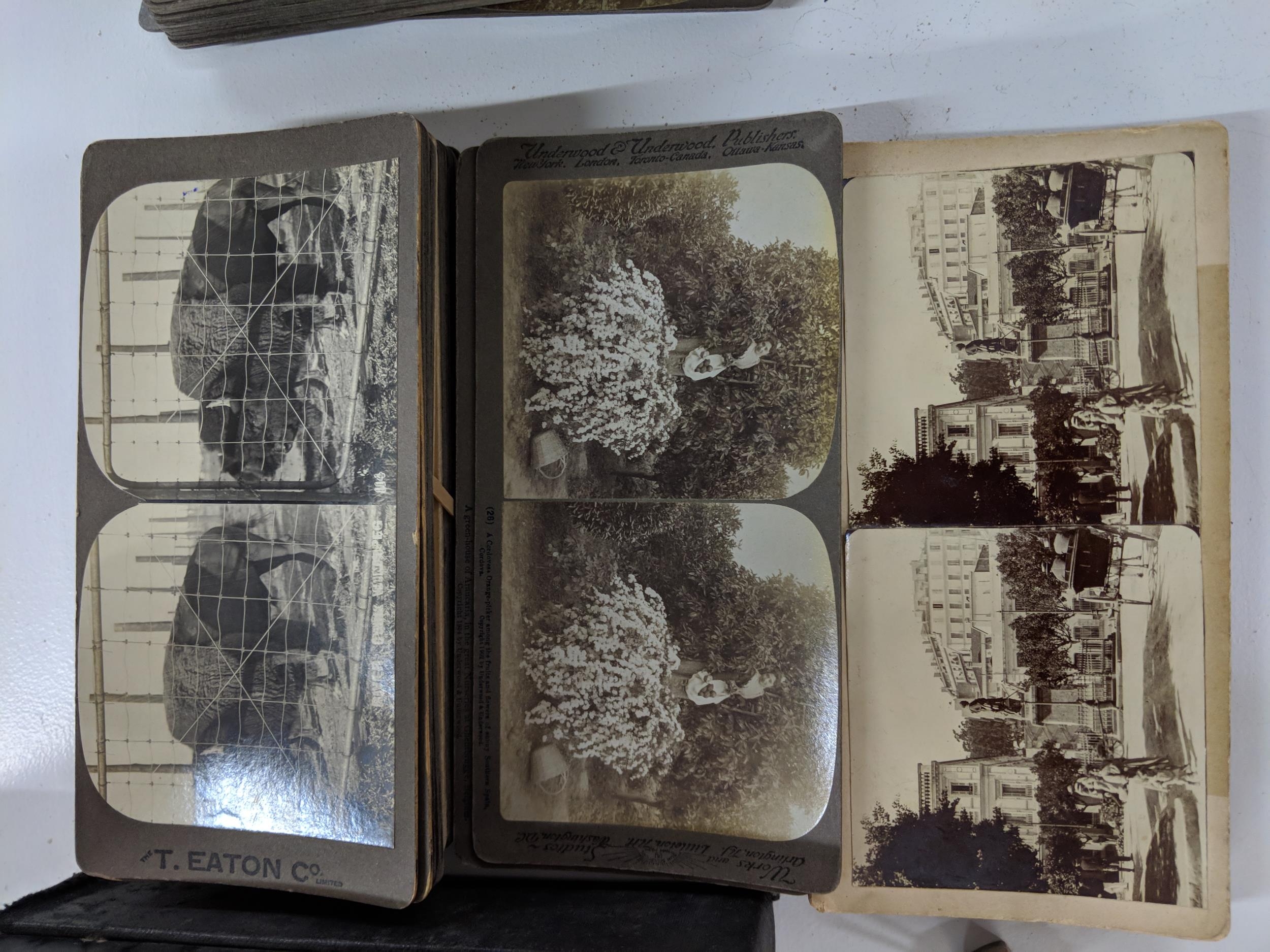 An underwood stereoscope and approximately two hundred and sixty four photographic cards to - Image 3 of 6