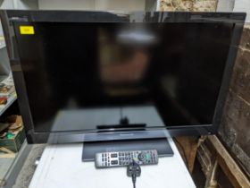 A Panasonic Viera 31.5" flatscreen LCD TV with remote Location: