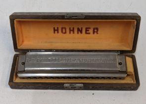 A Hohner harmonica 64 Chromonica Octaves professional model, cased Location: 7:2