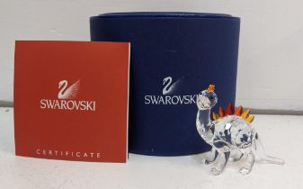 A boxed Swarovski model of Dino the dinosaur Location: