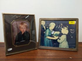 Two late 20th century silver photograph frames, one a Richard Carrs, Sheffield 1991, the other A.E