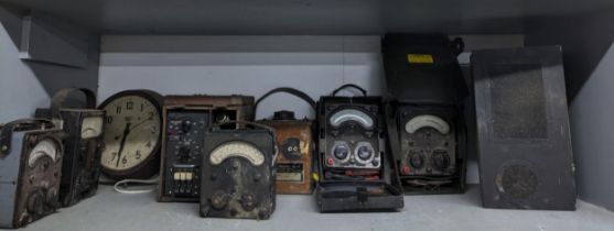 A lot of various Universal Avo Meters, a Supply Unit Tester TMS No. Mk II, a Bakelite cased Smith